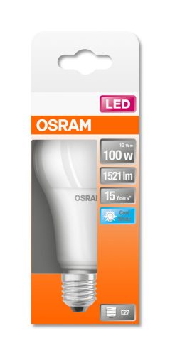 OSRAM Star LED izzó, körte forma, matt búra, E27 foglalat, 14W, 4000K, 1521lm, hideg fehér