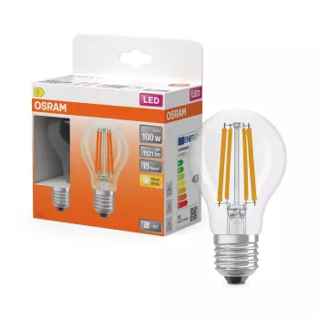 OSRAM Star LED izzó, classic forma, üveg búra, E27 foglalat, 11W, 1521lm, 2700K meleg fehér 2db