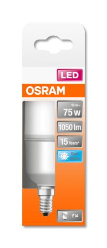 OSRAM Star rúd alakú LED, matt búra, 10W 1050lm 4000K E14, átlagos élettartam: 15000 óra, fényszín: hideg fehér LED ST STICK 75 FR 10W 4000K E14 ( 4058075428409 )