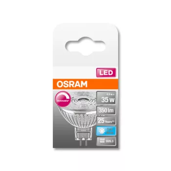 OSRAM Superstar LED spot, fényerő szabályozható, GU5.3 foglalat, 5W, 4000K, 350lm, hideg fehér