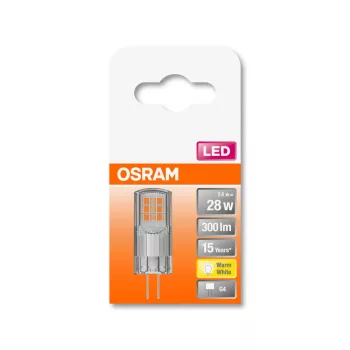 OSRAM Star LED kapszula izzó, G4 foglalat, 2,4W, 2700K, 300lm, meleg fehér, energiatakarékos