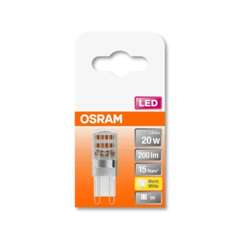OSRAM Star LED kapszula izzó, G9 foglalat, 1,9W, 2700K, 200lm, meleg fehér, energiatakarékos