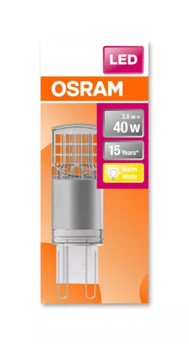 OSRAM Star LED kapszula izzó, G9 foglalat, 3,8W, 2700K, 470lm, meleg fehér, energiatakarékos