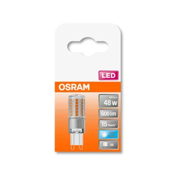 OSRAM Star LED kapszula izzó, G9 foglalat, 4,8W, 4000K, 600lm, hideg fehér, energiatakarékos