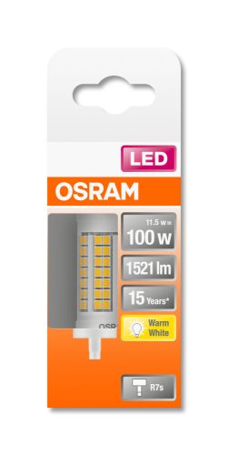 OSRAM Star LED ceruza, plasztik búra, 11,5W 1521lm 2700K R7s, átlagos élettartam: 15000 óra, fényszín: meleg fehér LED ST LINE 78.0 mm 100 11.5W 2700K R7s ( 4058075432635 )