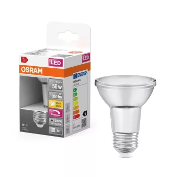 OSRAM Superstar dimmelhető LED izzó spot forma (PAR20), E27 foglalat, 6,4W, 350lm, 2700K meleg fehér
