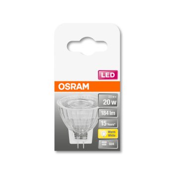 OSRAM Star LED MR11 spot, GU4 foglalat, 2,5W, 2700K, 184lm, meleg fehér, energiatakarékos