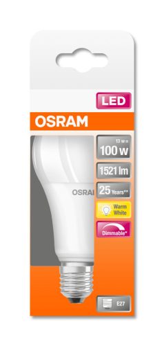 OSRAM Superstar dimmelhető LED körte, matt búra, 13W 1521lm 2700K E27, átlagos élettartam: 25000 óra, fényszín: meleg fehér LED SST CL A DIM 100 FR 13W 2700K E27 ( 4058075433823 )