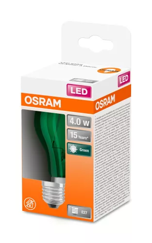 OSRAM Star LED dekor izzó, körte forma, átlátszó búra, átlátszó búra, E27 foglalat, 2,5W, 45lm