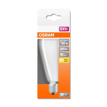 OSRAM Star LED Edison izzó körte forma, E27 foglalat, 4,5W, 2700K, 470lm, 64mm átmérő, 140mm