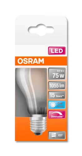 OSRAM Superstar dimmelhető LED izzó, körte forma, E27 foglalat, 8,5W, 4000K, 1055lm
