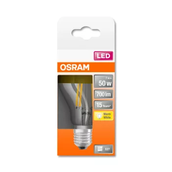 OSRAM Star LED izzó, körte forma, E27 foglalat, 6,5W, 2700K, 700lm, meleg fehér, energiatakarékos
