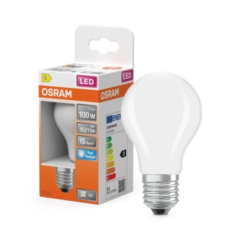 OSRAM Star LED izzó, classic forma, matt plasztik búra, E27 foglalat, 11W, 1521lm, 6500K hideg fehér