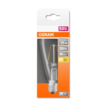 OSRAM Star LED edison izzó, körte forma, E27 foglalat, 2,5W, 2700K, 250lm, meleg fehér