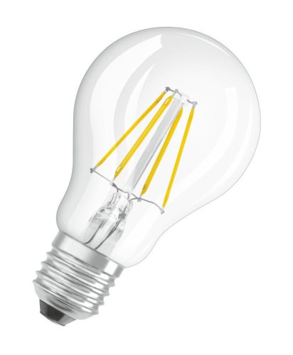 OSRAM Value LED izzó, körte forma, átlátszó üveg búra, E27 foglalat, 4W, 2700K, 470lm, meleg fehér