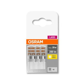 OSRAM Base LED kapszula izzó, G9 foglalat, 1,9W, 2700K, 200lm, meleg fehér, 3 db-os csomag