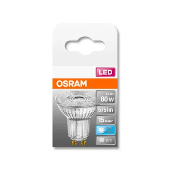 OSRAM Star LED spot, GU10 foglalat, 6,9W, 4000K, 575lm, hideg fehér, energiatakarékos, 36°
