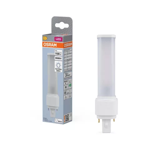 OSRAM Dulux D kompakt fénycső, G24d foglalat, 9W, 4000K, 1100lm, természetes fehér