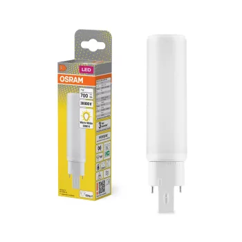 OSRAM Dulux D/E LED kompakt fénycső, matt búra, G24q-2 foglalat, 7W, 700lm, 3000K meleg fehér, 141mm