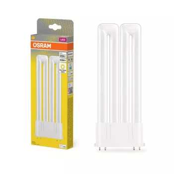 OSRAM Dulux F LED kompakt fénycső, üveg búra, 2G10 foglalat, 20W, 2250lm, 3000K meleg fehér, 222mm