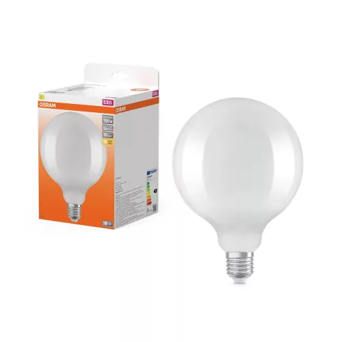 OSRAM Star LED Globe izzó, gömb matt plasztik búra, E27 foglalat, 17W, 2452lm, 2700K meleg fehér