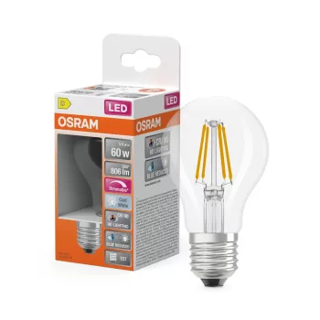 OSRAM Superstar+ dimmelhető LED classic izzó, üveg, E27 foglalat, 5,8W, 806lm, 4000K, filament