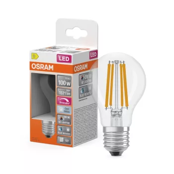 OSRAM Superstar+ dimmelhető LED classic izzó, üveg, E27 foglalat, 11W, 1521lm, 4000K, filament