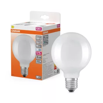 OSRAM Superstar+ dimm. LED izzó, Globe matt plasztik búra, E27, 11W, 1521lm, 4000K semleges fehér