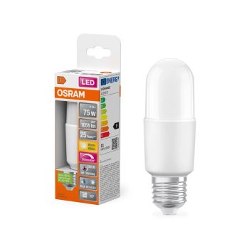 OSRAM Superstar+ dimmelhető LED rúd izzó, cső forma, matt búra, E27, 11W, 1055lm, 2700K meleg fehér