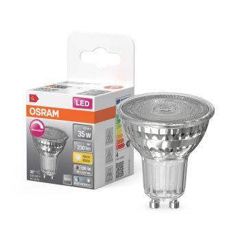OSRAM Superstar+ dimmelhető LED izzó spot forma (PAR16), GU10, 3,7W, 230lm, 2700K meleg fehér