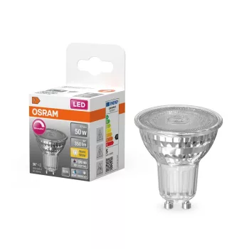 OSRAM Superstar+ dimmelhető LED izzó spot forma (PAR16), GU10, 4,7W, 350lm, 2700K meleg fehér