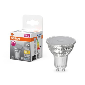 OSRAM Superstar+ dimmelhető LED izzó spot forma (PAR16), GU10, 4,1W, 350lm, 2700K meleg fehér