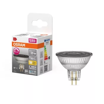 OSRAM Superstar+ dimmelhető LED izzó spot forma (MR16), GU5.3 foglalat, 5W, 350lm, 2700K meleg fehér