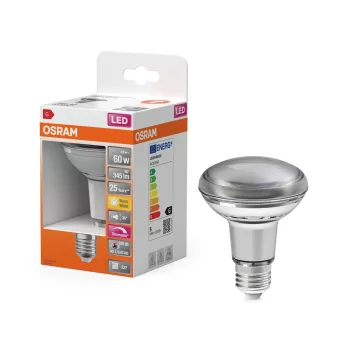 OSRAM Superstar+ dimmelhető LED izzó spot forma (R80), E27 foglalat, 4,9W, 345lm, 2700K meleg fehér