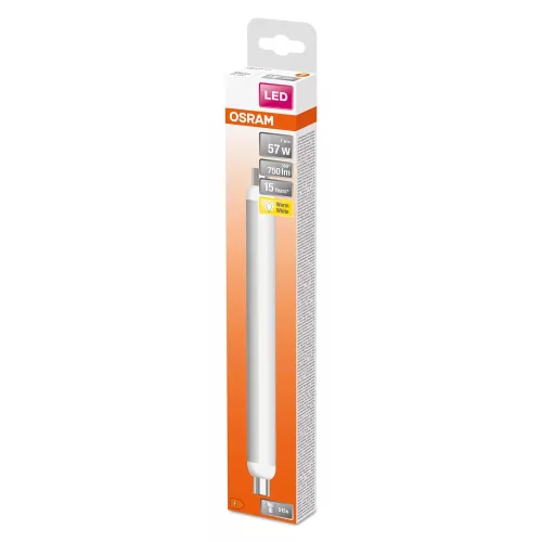 OSRAM LED lineáris izzó, matt plasztik búra, S15s foglalat, 7W, 2700K, 750lm, meleg fehér