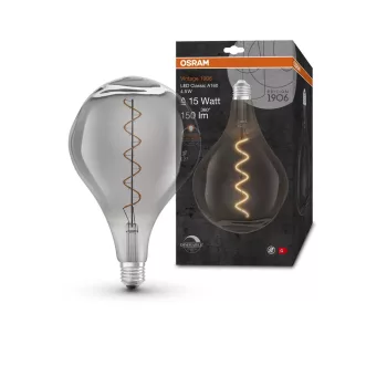 OSRAM Vintage 1906 dimm. LED, füst üvegszínű E27 foglalat, 4,5W, 150lm, 1700K extra meleg fehér