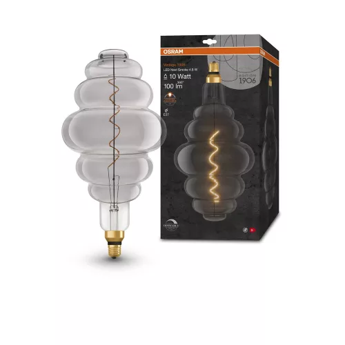 OSRAM Vintage 1906 dimmelhető LED nest izzó, füst üveg búra, E27, 4,8W, 100lm, 1800K extra meleg
