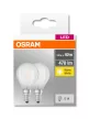 OSRAM Base LED kisgömb izzó, matt üveg búra, E14 foglalat, 4W, 2700K, 470lm, meleg fehér