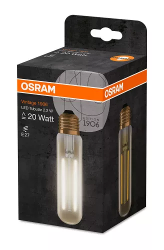 OSRAM LED fénycső, E27 foglalat, 2,5W, 2000K, 200lm, meleg fehér, energiatakarékos