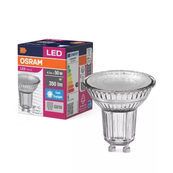 OSRAM Value LED spot, GU10 foglalat, 4,3W, 6500K, 350lm, hideg fehér, energiatakarékos