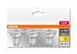OSRAM Base LED spot, GU10 foglalat, 4,3W, 2700K, 350lm, meleg fehér, 3 db-os csomag, 3 db csomag