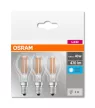 OSRAM Base LED kisgömb izzó, átlátszó üveg búra, E14 foglalat, 4W, 4000K, 470lm, hideg fehér