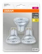OSRAM Base LED spot, GU10 foglalat, 4,3W, 2700K, 350lm, meleg fehér, 3 db-os csomag