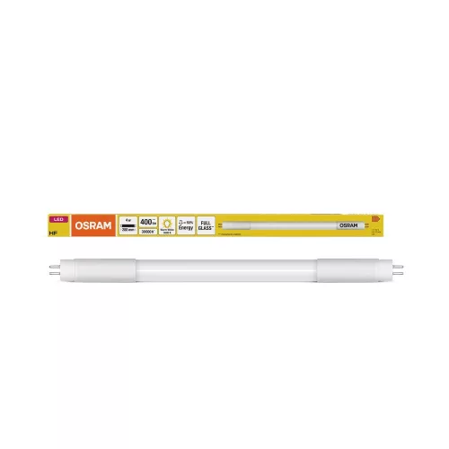 OSRAM Star LED T5 plasztik fénycső, G5 foglalat, 4W, 380lm, 3000K meleg fehér fény, 302mm hosszú