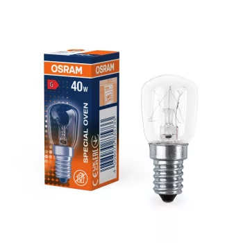 OSRAM OVEN T dimmelhető LED sütőizzó cső forma, üveg búra, E14, 40W, 300lm, 2600K meleg fehér