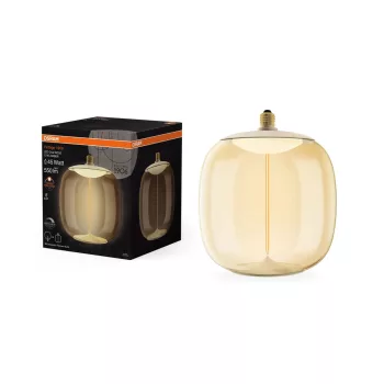OSRAM Vintage 1906 dimmelhető LED ovális izzó, átlátszó üveg, E27, 12W, 550lm, 1800K, filament