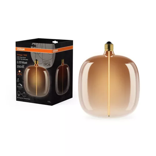 OSRAM Vintage 1906 dimmelhető LED ovális izzó, E27 foglalat, 4,8W, 200lm, 1800K extra meleg fehér