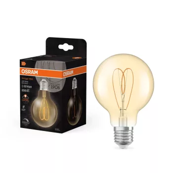 OSRAM Vintage 1906 LED Globe izzó arany üveg, E27 foglalat, 8W, 2200K, 806lm, 80mm átmérő