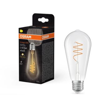 OSRAM Vintage 1906 LED Edison izzó, átlátszó üveg búra, E27 foglalat, 3,4W, 470lm, 2700K, filament