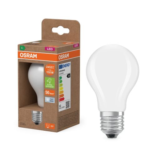 OSRAM Superstar+ LED izzó, classic forma, matt búra, E27, 11,6W, 2452lm, 4000K semleges fehér